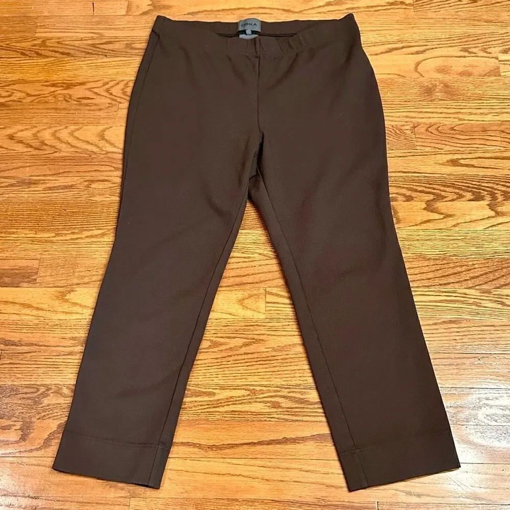 OSKA Brown Pull-On Stretch  Pants